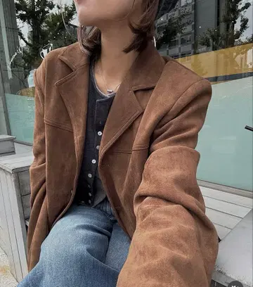 suede dad jacket &skirt nananamoe