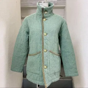 라벤햄 퀼팅 자켓 카키색 울 LAVENHAM