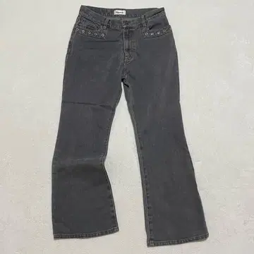 페어리 그런지 Y2K 코켓 부츠컷 데님 플레어 스터드 61