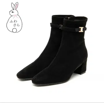 2WAY 리본 벨트 스트레치 부츠 퍼사라 젤리빈스 블랙 M