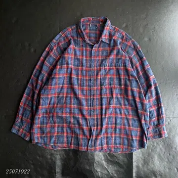 US 구제 의류 90's vintage 체크 플란넬 셔츠 네이비 레드