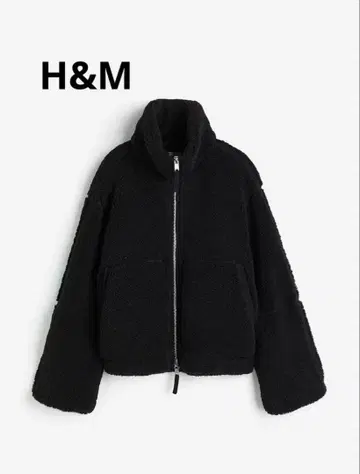 H&M 테디 보아 자켓 블랙 사이즈 M