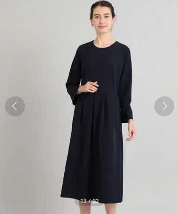 OPAQUE.CLIP 턱 플레어 원피스 포멀