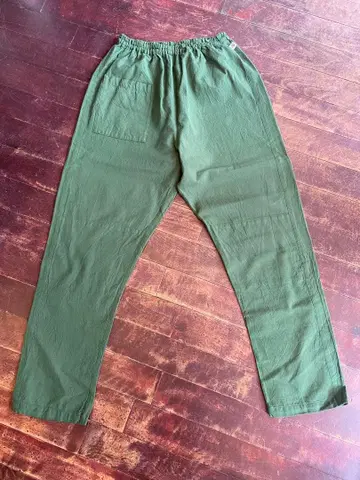 [장어의 잠자리] 시모카와 직물 MONPE 무지 베이직 그린