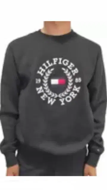 새상품 타미힐피거 남성용 스웨트 셔츠 블랙 M