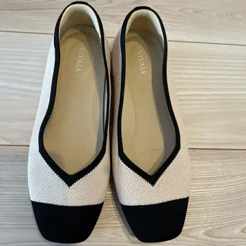 VIVIA 플랫슈즈 37 베이지/블랙