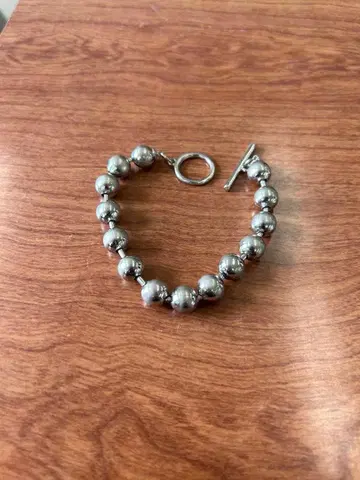 실버 비즈 팔찌