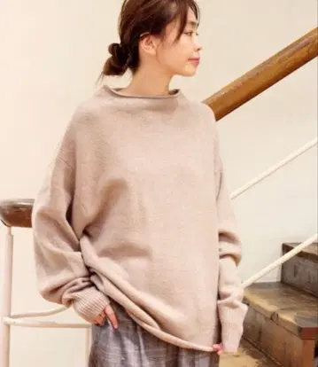 Plage 캐시미어 혼방 슈퍼 파인 울 니트 루즈핏
