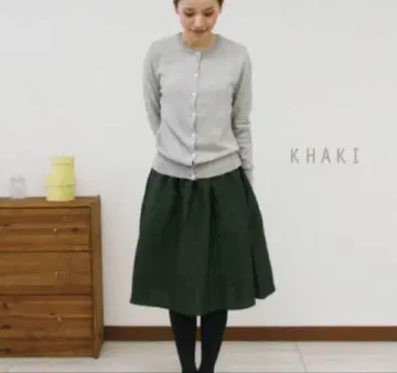 린넨 플레어 스커트