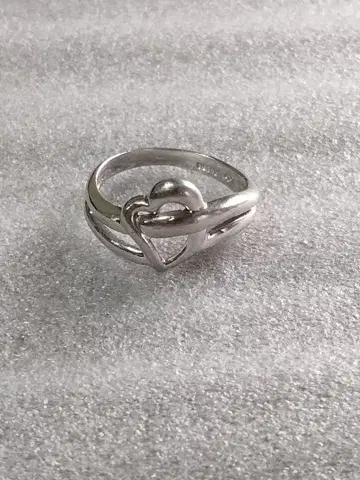 플라티나 850 하트 모티브 반지