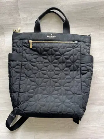케이트 스페이드 퀼팅 블랙 백팩