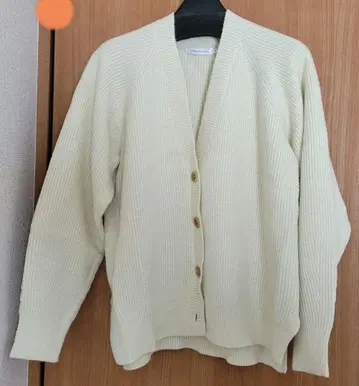 라메 믹스 니트 가디건