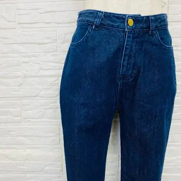 EVRIS 프린지 밑단 다크 블루 데님 S 사이즈