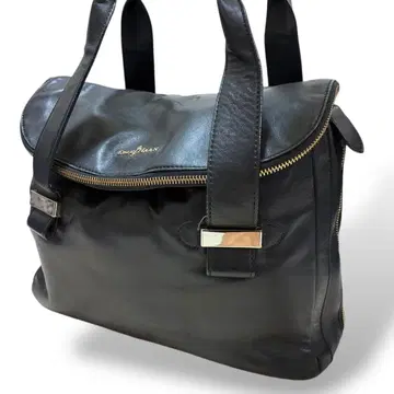 [ 새상품급 ] 콜한 숄더백 가죽 블랙 숄더 대용량 금장 장식