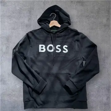 새상품급 HUGO BOSS 후드티 블랙 휴고보스 L 풀오버