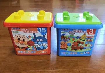 호빵맨 즐거운 탈것 바구니 첫 블록 바구니 세트