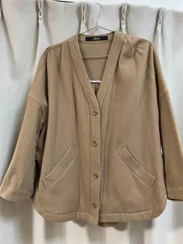 스쿼디 노카라 자켓 베이지