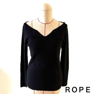 ROPE 블랙 긴팔 니트
