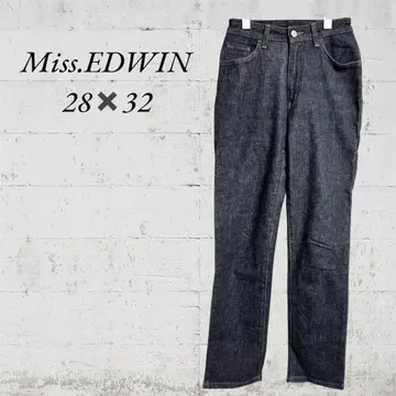 [Miss.EDWIN] [28 32] 스트레이트 데님 블랙 심플