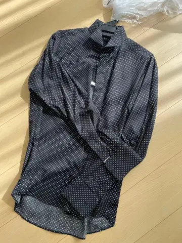 신랑 MAZZO 블랙 도트 무늬 셔츠 포시스앤컴퍼니