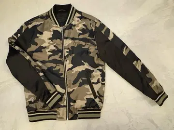 ZARA MAN 카모 패턴 호랑이 자수 블루종