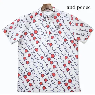 새상품! and per se 앤퍼시 골프웨어 반팔 풀오버 셔츠 남성용