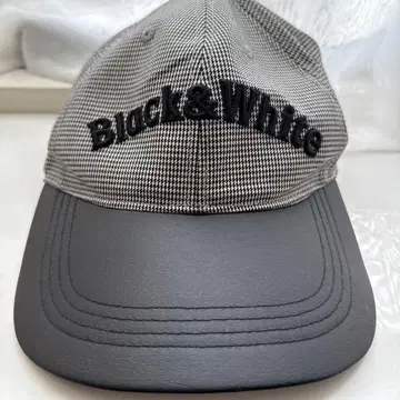 Black&White 골프용 캡 하운드투스 패턴