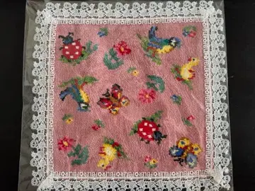 페이러 긴자와 레이스 하이디 타월 손수건 핑크