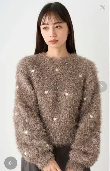 snidel 스나이델 하트 모티브 니트 풀오버