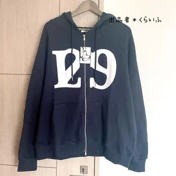 네이비 ILLIGO 129 LOGO 후드티 M