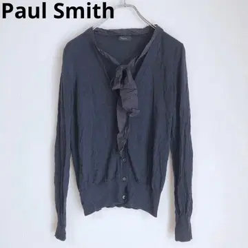 폴스미스 긴팔 가디건 리본 겉옷 네이비 M 깔끔한 오피스