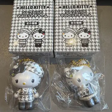 헬로키티 흑백 걸리시 시크릿 마스코트 참 미미 세트