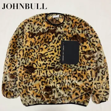 JOHNBULL 레오파드 무늬 올 패턴 플리스 자켓 L