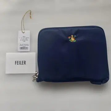 FEILER 네이비 체크 무늬 토트백 학교 페이러 에코백