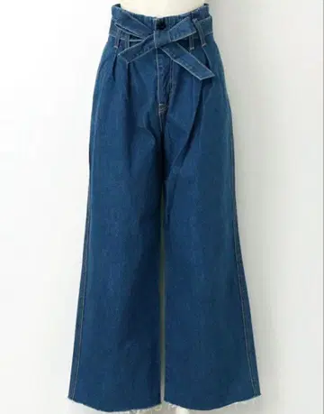 택 포함 미사용 새상품 moussy 하이웨스트 와이드 데님