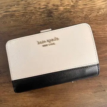kate spade 접이식 지갑 베이지/블랙