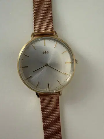 ete 골드 메쉬 스트랩 시계