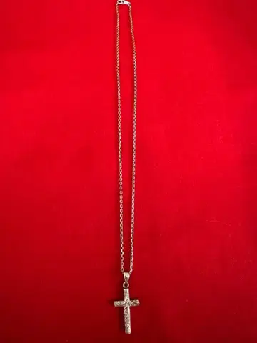 실버 925 크로스형 펜던트 목걸이