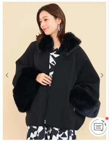 야마다야 FENNEL 퍼 판초 아우터 택 포함 새상품 사이즈 38