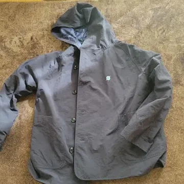 그레이 후드 부착 마운틴 후드티