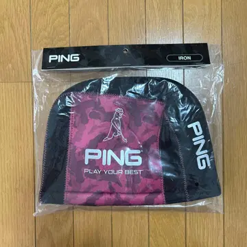 PING 카모 아이언용 골프헤드커버 핑크 블랙