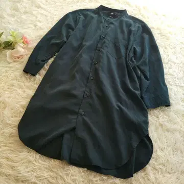 새상품급 하레 HARE 모달 새틴 스탠드 카라 셔츠 서프 아메카지 M