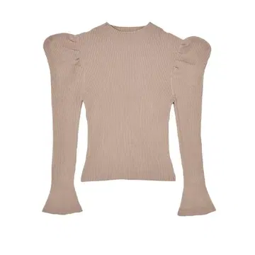 Herlipto 볼륨 슬리브 글리터 니트 탑