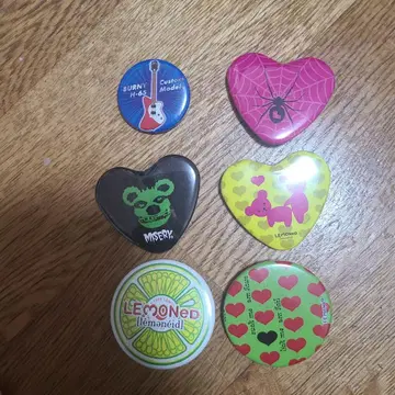 하트형 캔뱃지 6개 세트