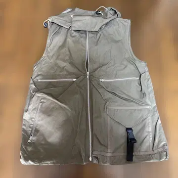 AT 카키 후드 부착 베스트