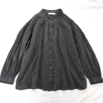 쿠리하라 하루미 유토리의 공간 마켓 프릴 풍성한 소매 그레이