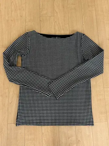 TSURU BY MARIKO OIKAWA 체크 무늬 긴팔 상의 36