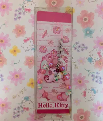 [특전 레어] 헬로키티 비즈 달린 장식 해마