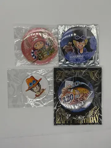 원피스 캔뱃지 4개 세트