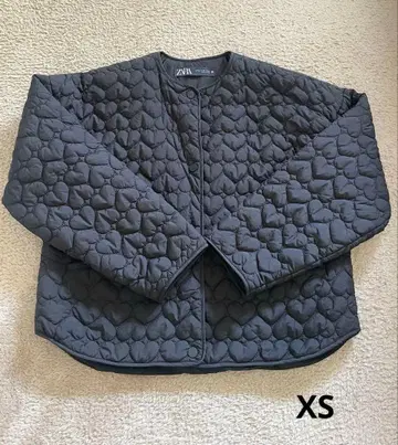 ZARA 하트 퀼팅 자켓 XS 블랙